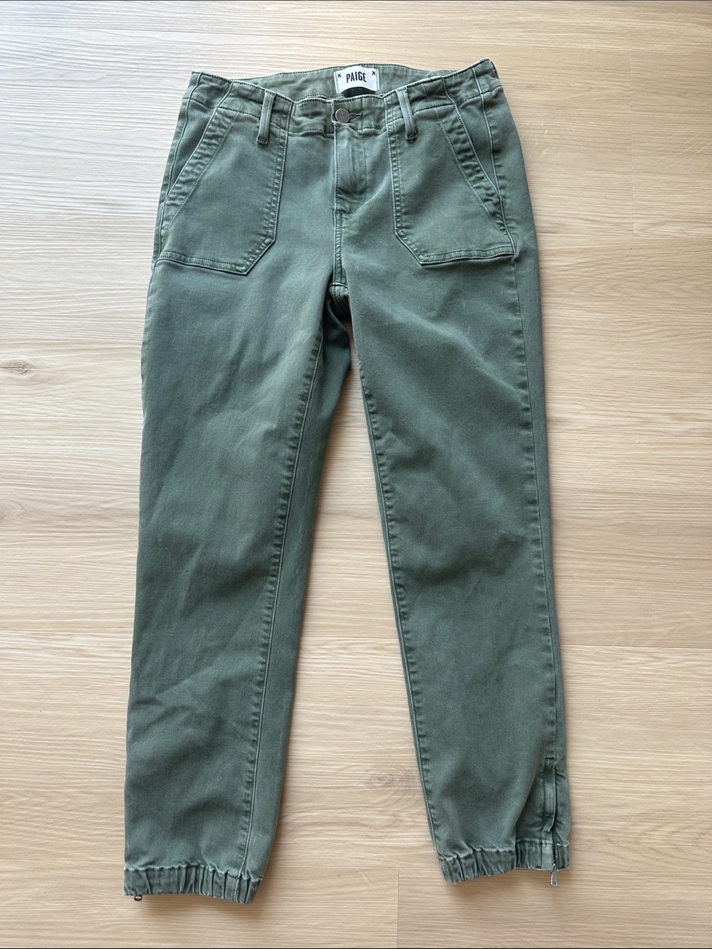 Paige Mayslie Green Jogger Cargo Pants Size 26